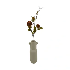 Rose Dried Look - 3 Head - ORANGE, 93 cm