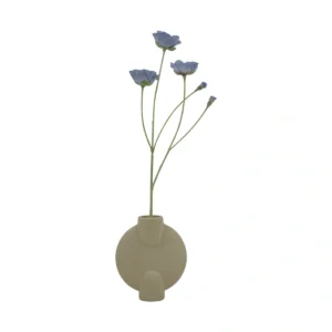 Poppy Flower - 3 Head - Blue, 67 cm