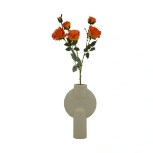 Rose - 6 Head - Orange, 66 cm