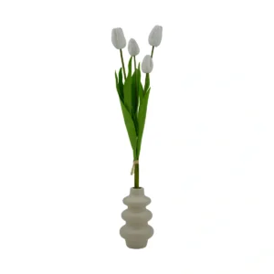 Tulips Bouquet - White, 60 cm