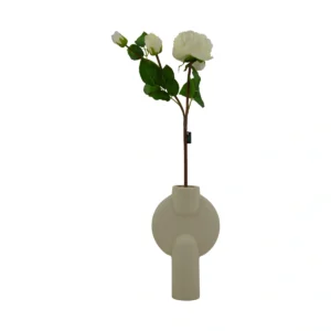 Rose Royal - 3 Head - White, 65 cm