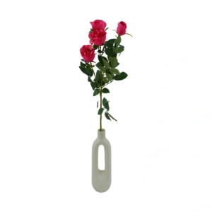 Tea Rose - 4 Head - Red, 88 cm