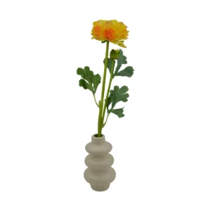 Ranunculus Buttercup Flower - 2 Head - Yellow, 47 cm