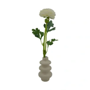 Ranunculus Buttercup Flower - 2 Head - White, 47 cm
