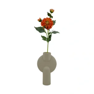 Real Touch Dahlia - 3 Head - Orange, 63 cm