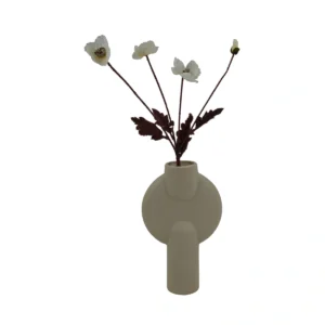 Autumn Coquelicot Poppy - 4 Head - White, 60 cm
