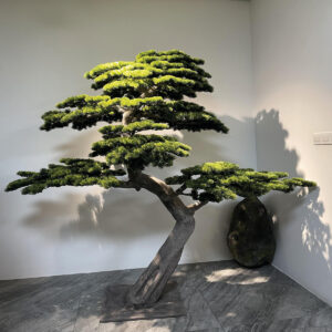 Large Artificial Pine Bonsai Tree - Majestic Japanese Style - Green, 180 cm