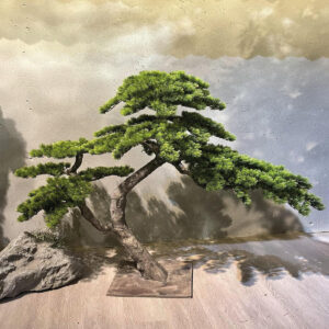 Graceful Artificial Bonsai Tree - Elegant Japanese Design - Green, 130 cm