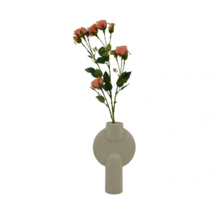 Elegant Rose Branch - 10 Head - Orange, 69 cm