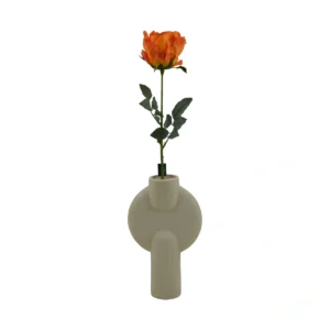 Realistic Artificial Rose - Orange, 58 cm