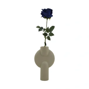 Realistic Artificial Rose - Blue , 58 cm