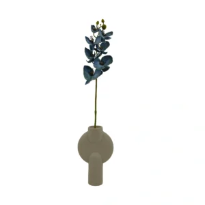 Artificial Butterfly Orchid Flowers - 7 Head - Blue , 76 cm
