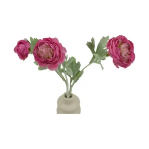 Vibrant Ranunculus Buttercup Flower - Red, 52 cm