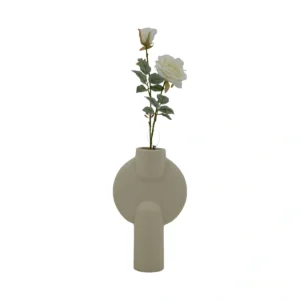 Peony Flower - 2 Head - White, 55 cm