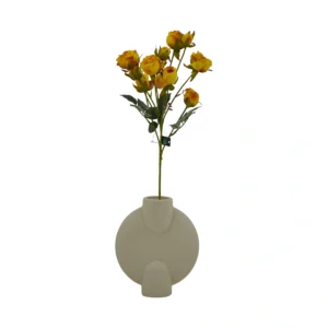 Rose Branch - 10 Heads - Orange, 56 cm