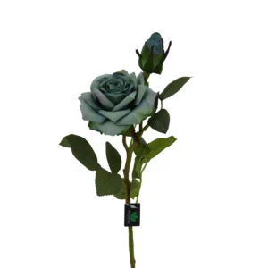 Artificial Rose - 2 Head - Green, 52 cm