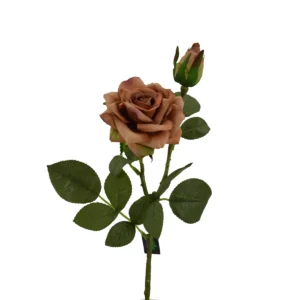Artificial Rose - 2 Head - Brown, 52 cm
