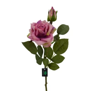 Artificial Rose - 2 Head - Pink, 52 cm