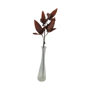 Artificial Rust-Colored Magnolia Leaf Branch - Red, 105 cm