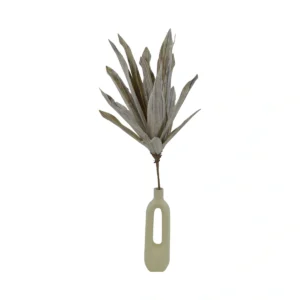 Artificial Dried Tropical Leaf Stem - Grey, 93 cm