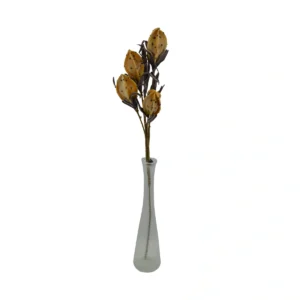 Artificial Dried Lily Pod-Inspired Branch - Orange, 96 cm