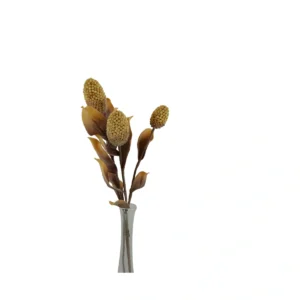 Artificial Suntan Dried Millet Pod Stem - Orange, 120 cm