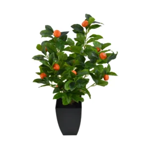 Artificial Small Manderin Orange Tree - Potted - Green, 70 cm