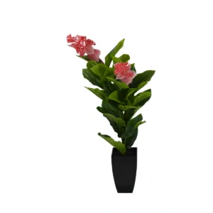 Artificial Medinilla Plant - Vibrant Pink Blooms - Green, 80 cm