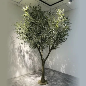 Large Artificial Olive Tree With Realistic Olives – Mediterranean Elegance - Green, 250 cm