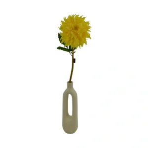 Artificial Dahlia Flower - Yellow, 78 cm