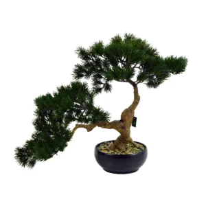 Artificial Japanese Black Pine Bonsai Tree - Green, 40 cm