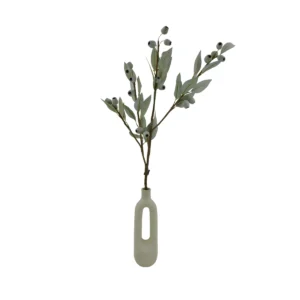 Eucalyptus Fruit Branch - Green, white, gray, 90 cm