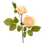Rose Artificial Flower - 3 Head - Pink, 68 cm