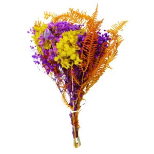 Dried Flower Bouquet Purple & Yellow