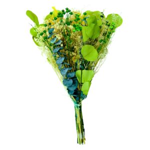 Dried Flower Bouquet Vibrant Green & Yellow