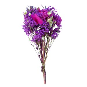 Dried Flower Bouquet Purple & Fuchsia