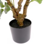Artificial Lemon Tree Twisted Trunk Yellow Lemons 90 cm Black pot detailed shot