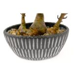Artificial Mandarin Tree In Ceramic Pot Lifelike Orange Mandarins Detailed Shot Pebbels Green leaves