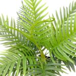 Artificial Fern Palm In Black Pot - Green, 70 cm Detailed shot Square pot