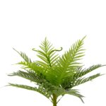 Artificial Fern Palm In Black Pot - Green, 70 cm Detailed shot Square pot