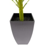Artificial Fern Palm In Black Pot - Green, 70 cm Detailed shot Square pot