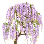 Large Artificial Wisteria Tree Purple Blooms Flowers 240 cm detailed shots textured truk