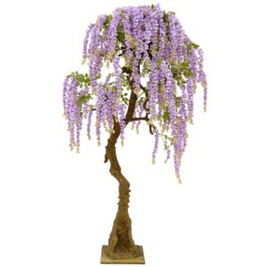 Large Artificial Wisteria Tree - Elegant Purple Blooms - Green, 240 cm