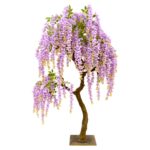 Elegant Artificial Wisteria Tree – Cascading Purple Blooms