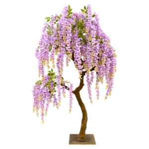 Elegant Artificial Wisteria Tree – Cascading Purple Blooms