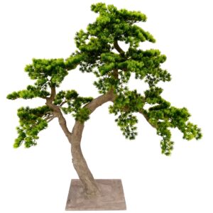 Artificial Pine Bonsai Tree - Elegant Japanese Design - Green, 130 cm