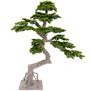 Artificial Pine Bonsai Tree – Dual Trunks - Green, 230 cm