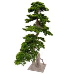 Artificial Pine Bonsai Tree – Dual Trunks - Green, 230 cm Detailed shots