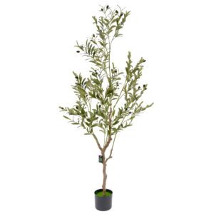 Artificial Olive Tree – Realistic Leaves With Black Olives - Green, 150 cm