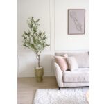 Artificial Olive Tree – Realistic Leaves With Black Olives - Green, 150 cm Detailed Shots black pot textured trunk